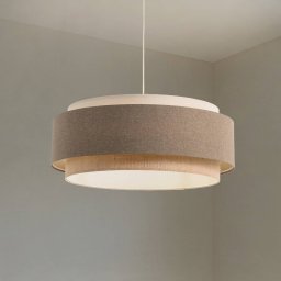 Maco Design Boho Elegant pendant light, brown/beige/cream, Ø 60cm, textile