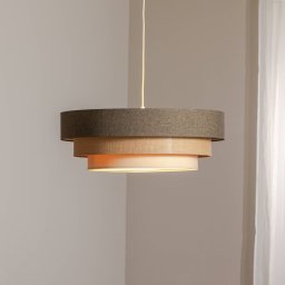 Maco Design Triniti pendant light, brown/beige/cream, Ø 60 cm, textile
