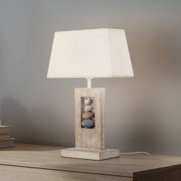 ONLI Miriel table lamp, height 46 cm, textile, wood