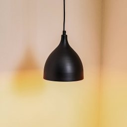 Luminex Nanu pendant light in black metal, 1-bulb