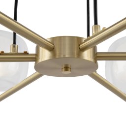 Maytoni Vision pendant light, gold, 6-bulb