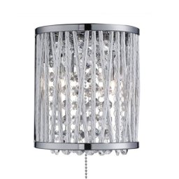 Searchlight Elise wall light with sparkling hanging elements