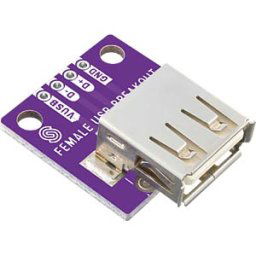 SOLDERED DEBO USB-A F - Developer boards - USB Type-A adapter board, socket