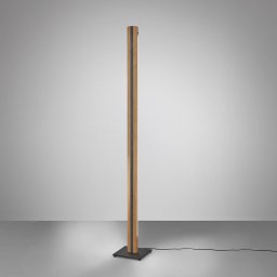 Quitani Elis LED floor lamp, oak/black
