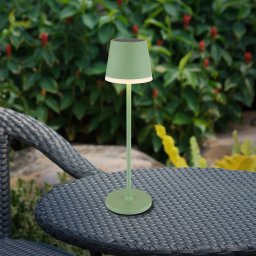 Globo LED solar light, metal, light green, height 41 cm, IP44