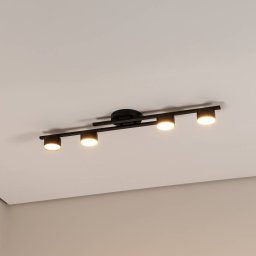 EMIBIG LIGHTING Fragment ceiling lamp, black, length 86 cm, metal, 4-bulb.