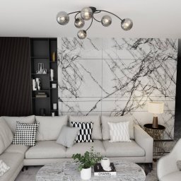 EMIBIG LIGHTING Vibra ceiling lamp, smoke grey/black, length 97 cm, 6-bulb.