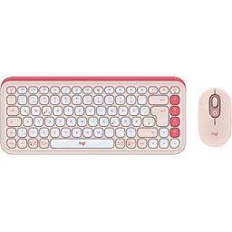 LOGITECH POPICWS - Keyboard/mouse combination, Bluetooth, pink-white