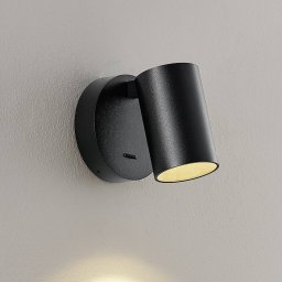Deko-Light Wall spotlight CAN TILT, black, Ø 10 cm metal switch GU10