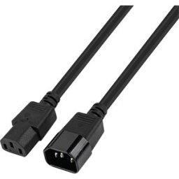 TTL NETWORK TTL 7100-1,8-UF - Mains cable extension, UltraFlex, C13 to C14, 1.8 m, black