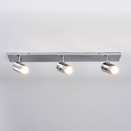 Lindby Dejan bathroom ceiling light, 65 cm, 3-bulb, chrome, IP44