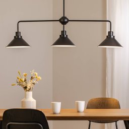 Nowodvorski Lighting Craft III pendant light in black, 3-bulb