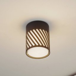 Lindby Lurinda outdoor ceiling light, 10.5 cm, black, aluminium,