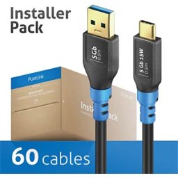 PURELINK FI-U320-005-PCK - USB 5 Gb/s cable, A plug to C plug, 0.5 m, pack of 60