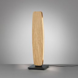 Quitani Persida LED table lamp, height 50 cm, oak, 2,700 K