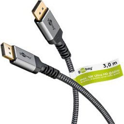 GOOBAY 75681 - DisplayPort 2.1 cable, 8K 120 Hz, 54 Gbit/s, 3.0 m