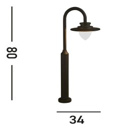 Searchlight LED path light Texas, IP54, graphite-coloured, height 80 cm