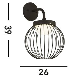 Searchlight LED outdoor wall light X Cabin, IP44, black, metal