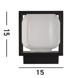 Searchlight LED outdoor wall light Athens, IP54, black, metal