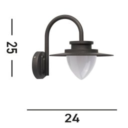 Searchlight LED outdoor wall light Texas, IP54, graphite-coloured metal