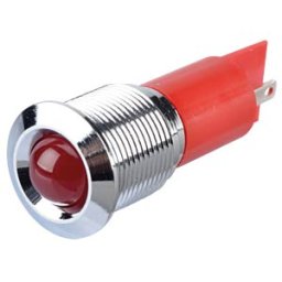 APEM APM Q16P1C R12E - Indicator LED, 12 V DC, 16 mm, FASTON, red/BrC