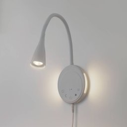 Lindby LED reading lamp Zayna, white, CCT, USB, dimmable, timer