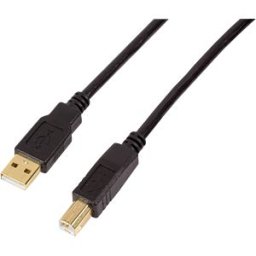 LOGILINK UA0264 - USB 2.0 cable, A/M to USB-B/M, amplifier, black, 10 m