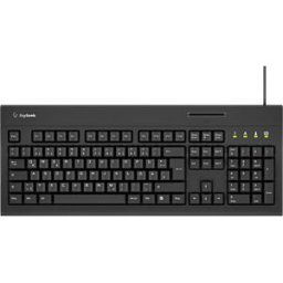 KEYSONIC 61082 - Keyboard, USB, with SmartCard reader, black