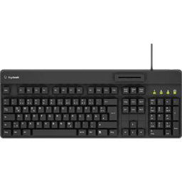 KEYSONIC 61081 - Keyboard, USB, with SmartCard reader, black