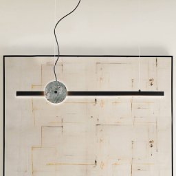 Viokef Anais LED hanging light, black/green, length 100 cm, artificial stone