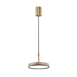 Viokef LED hanging light Don, gold-coloured, Ø 20 cm, metal