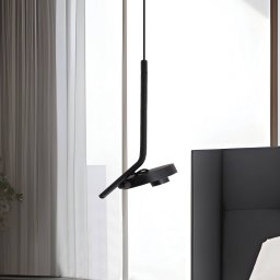 Viokef LED hanging light Factory, black, Ø 15 cm, metal