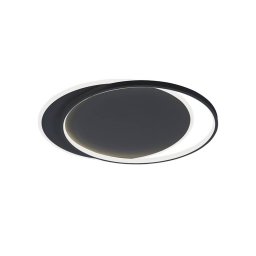 Viokef LED ceiling lamp Evelyn, black, length 55 cm, metal