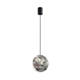 Viokef Anais LED hanging light, green, Ø 17.5 cm, artificial stone