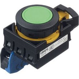 IDEC ID CW1BM1E10G - CW-22mm, PB, momt, plastic, 1NO, gn