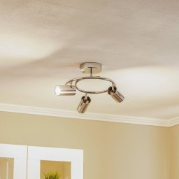 Lucea Ceiling spotlight Spotte, Ø 47 cm, chrome, 3-bulb