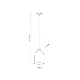 TK Lighting Satipo glass pendant light, 1-bulb, amber