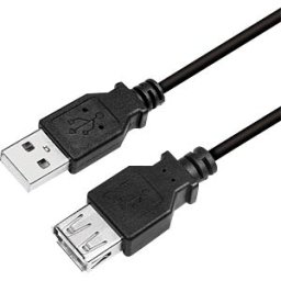 LOGILINK CU0011B - USB 2.0 cable, USB-A/M to USB-A/F, black, 3 m