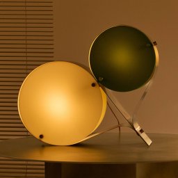 Gubi Coppia table lamp, ivory/olive green, height 42 cm