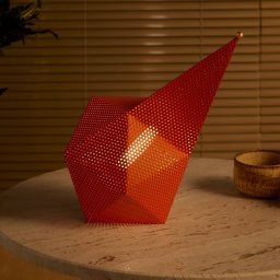 Gubi LED rechargeable table lamp Bagdad, orange, height 36 cm, steel