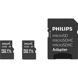 PHILIPS MEDIA PHI FM32MP45D - microSDHC-Card, 32GB Class 10 incl. Adapter UHS-I U1