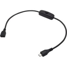 FREI RPI CABLE SW 30 - Raspberry Pi cable with switch, 30 cm, black