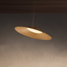 kdln LED hanging light Kate, gold-foiled, 2,700 K, Ø 90 cm