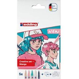 EDDING 5300/5M - Acrylic marker, Manga creative set, 15-piece