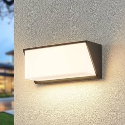 Lindby LED outdoor wall light Malim, 25 cm, anthracite, IP65