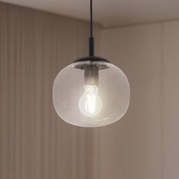 TK Lighting Vibe pendant light, clear glass, Ø 20 cm