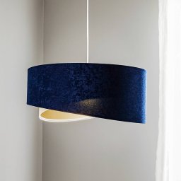 Maco Design Vivien pendant lamp, three-coloured blue/beige/gold