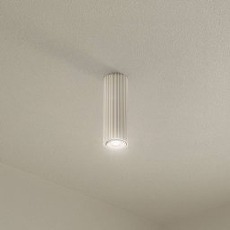 SOLLUX LIGHTING Carbon ceiling light, beige, height 20 cm, aluminium