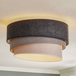 Duolla Pastel Trio ceiling lamp, Ø 45 cm, in 3 shades of grey