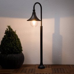 Lindby Daphne path light, 120 cm, black, metal, E27